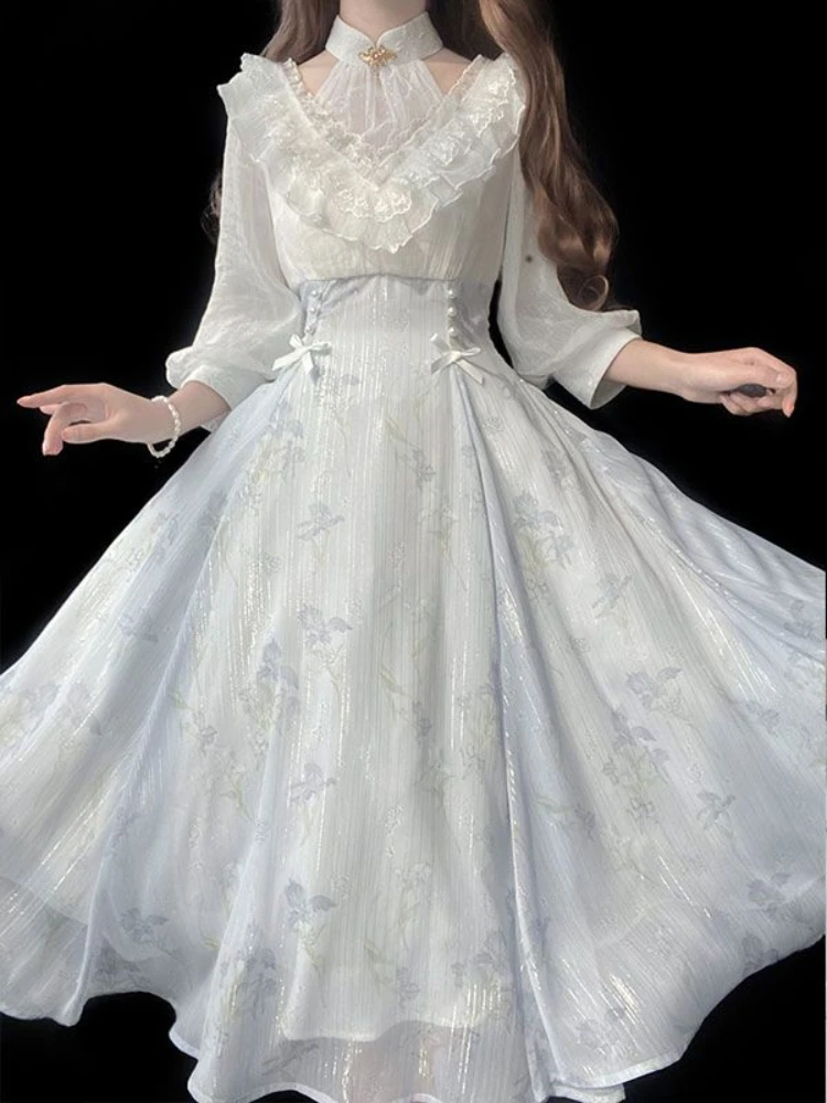 여성 플로럴 로리타 원피스 드레스 한국 2026 여름  - French Vintage Floral Midi Dress 리뷰 및 가격