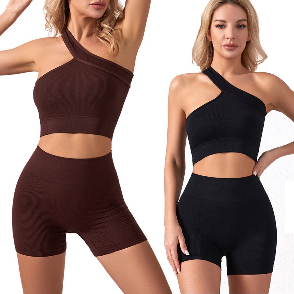 2피스 재사용 가능한 여성용 운동복 세트, 골지 하이웨 - Seamless Ribbed Workout Tank Top 리뷰 및 가격