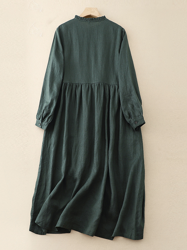 캐주얼 루즈핏 코튼 린넨 긴팔 원피스 여성 봄 가을 신 - Casual Loose Linen Shirt Dress 리뷰 및 가격
