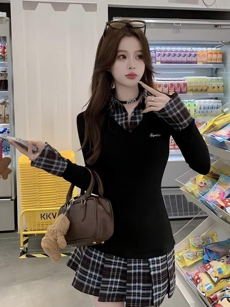 한국 스타일 슬림핏 폴로 칼라 A라인 셔츠 드레스 여성 - Korean Style A Line Shirt Dress 리뷰 및 가격